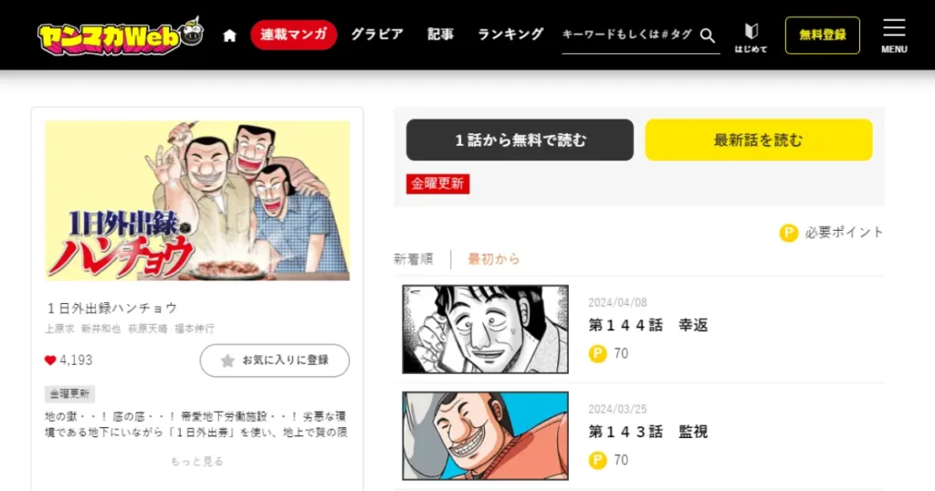 一日外出録ハンチョウの公式サイト情報